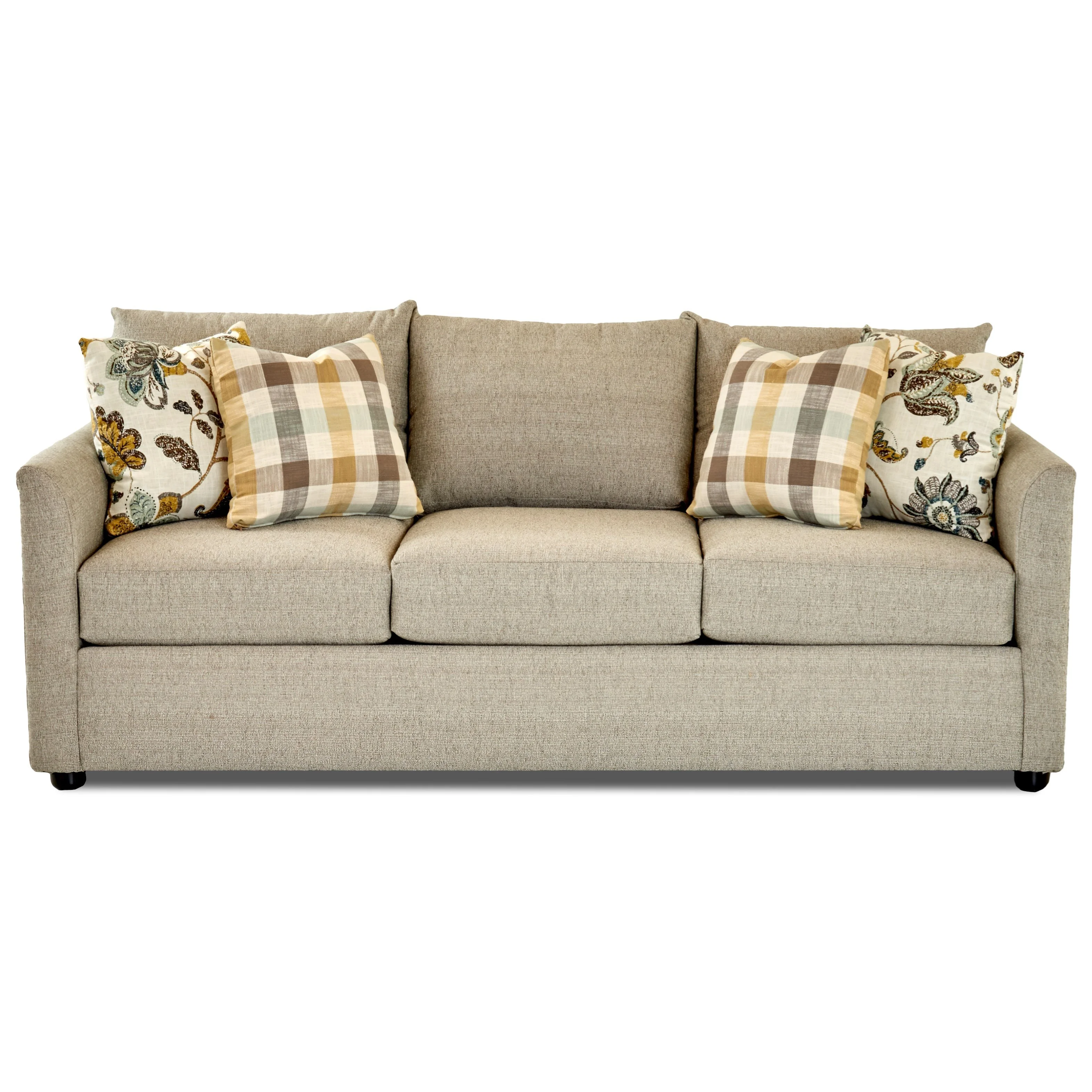 Klaussner Atlanta Transitional Sofa with Tuxedo Arms Wayside